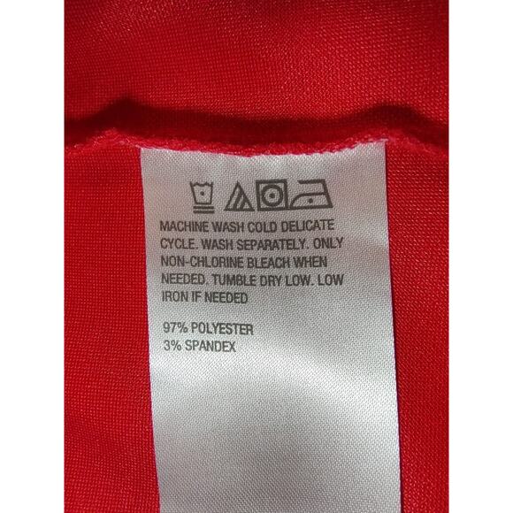 Iman Woman's City Chic Red Open front Jacket Crepe TIE Sleeves Size Medium - Picture 9 of 12